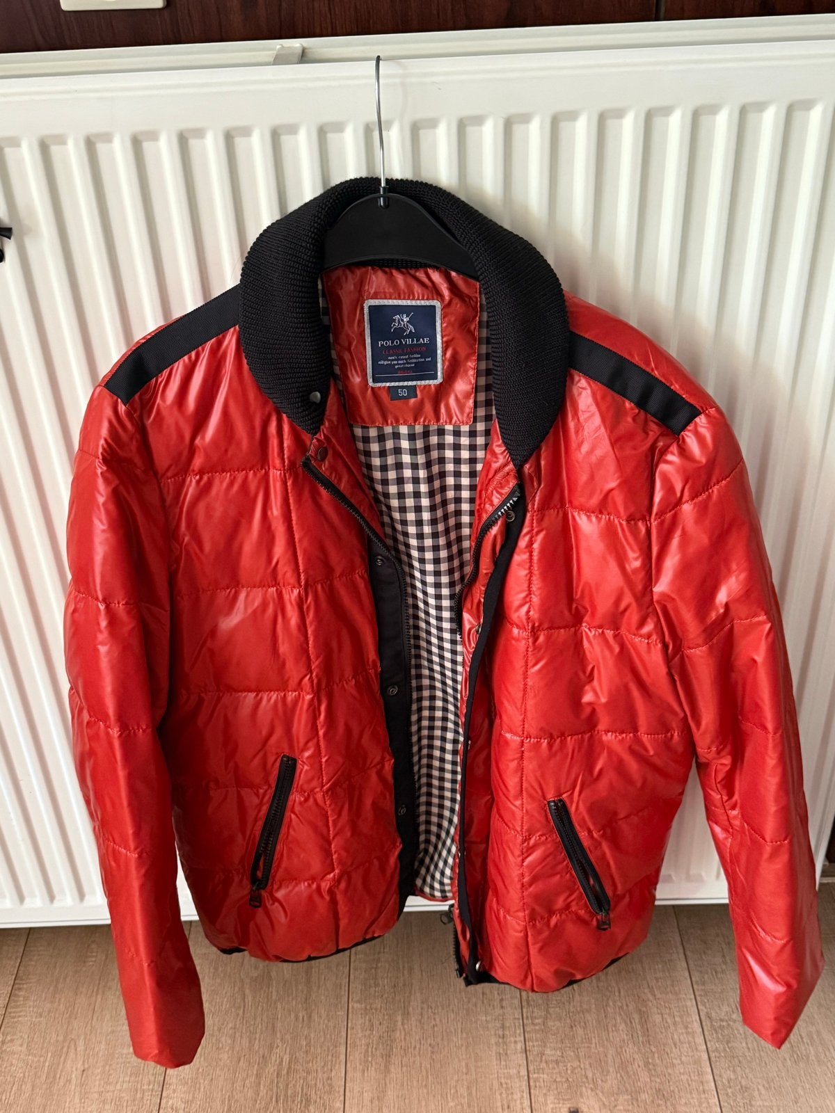 Rode mannenjas maat L - Polo Villae, Ophalen of Verzenden, Gedragen, Maat 52/54 (L), Rood