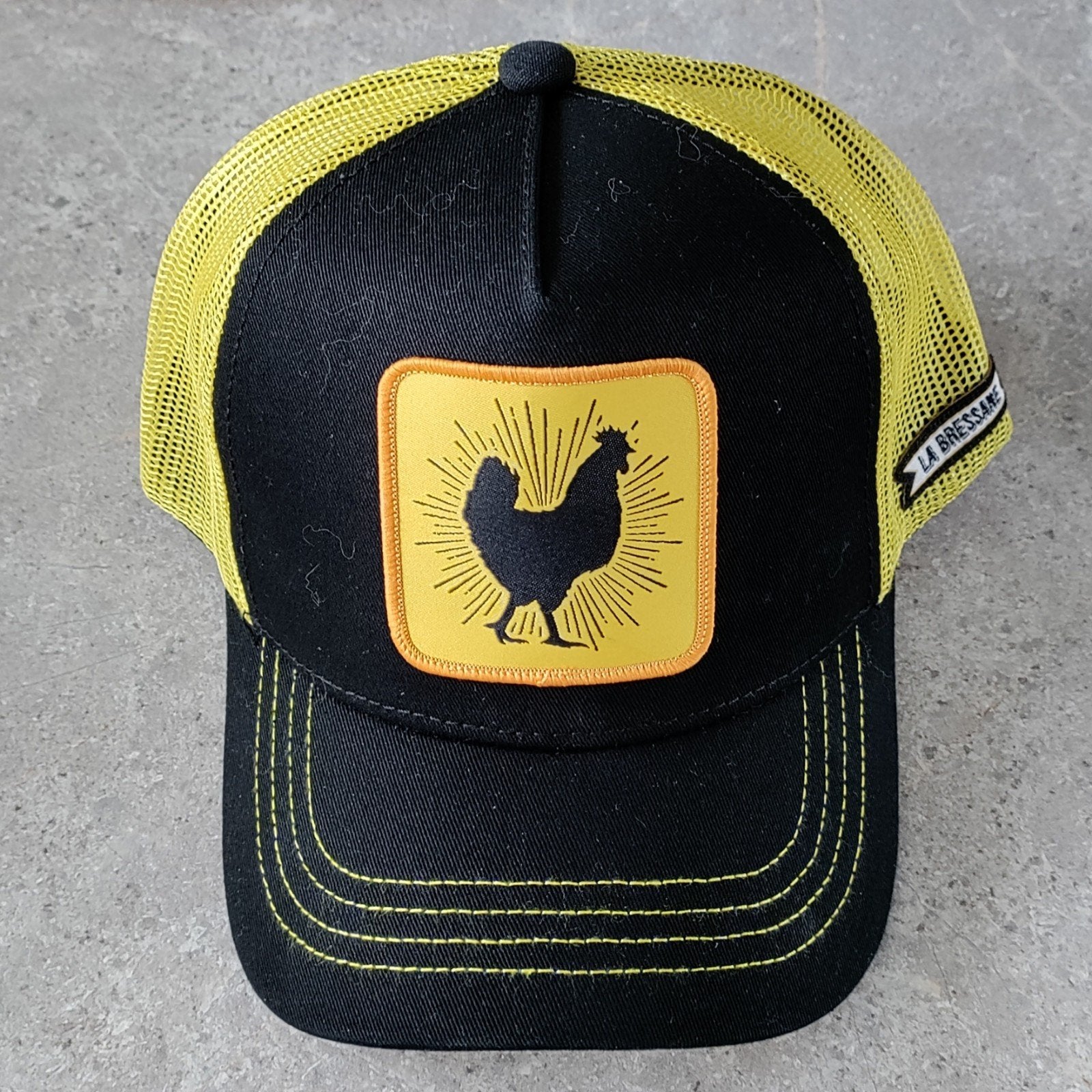 Capslab La Bressane Trucker Cap - Zwart/Geel, Capslab, One size fits all, Ophalen of Verzenden, Pet