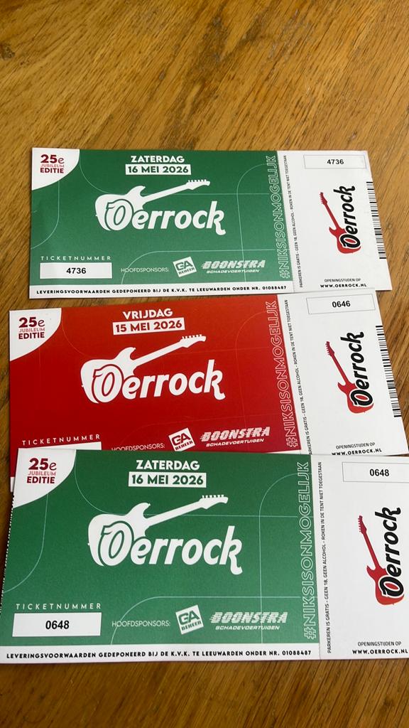 Oerrock, Eén persoon, Mei