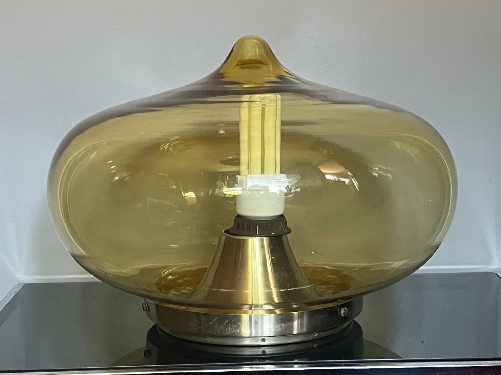 XL, 70s Dijkstra lampen, druppel, Vintage, Ophalen of Verzenden, Zo goed als nieuw, Glas, Minder dan 50 cm