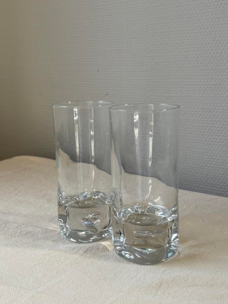 Vintage mondgeblazen ‘bubble’ longdrink glazen h, Verzamelen, Glas en Borrelglaasjes, Ophalen of Verzenden, Zo goed als nieuw