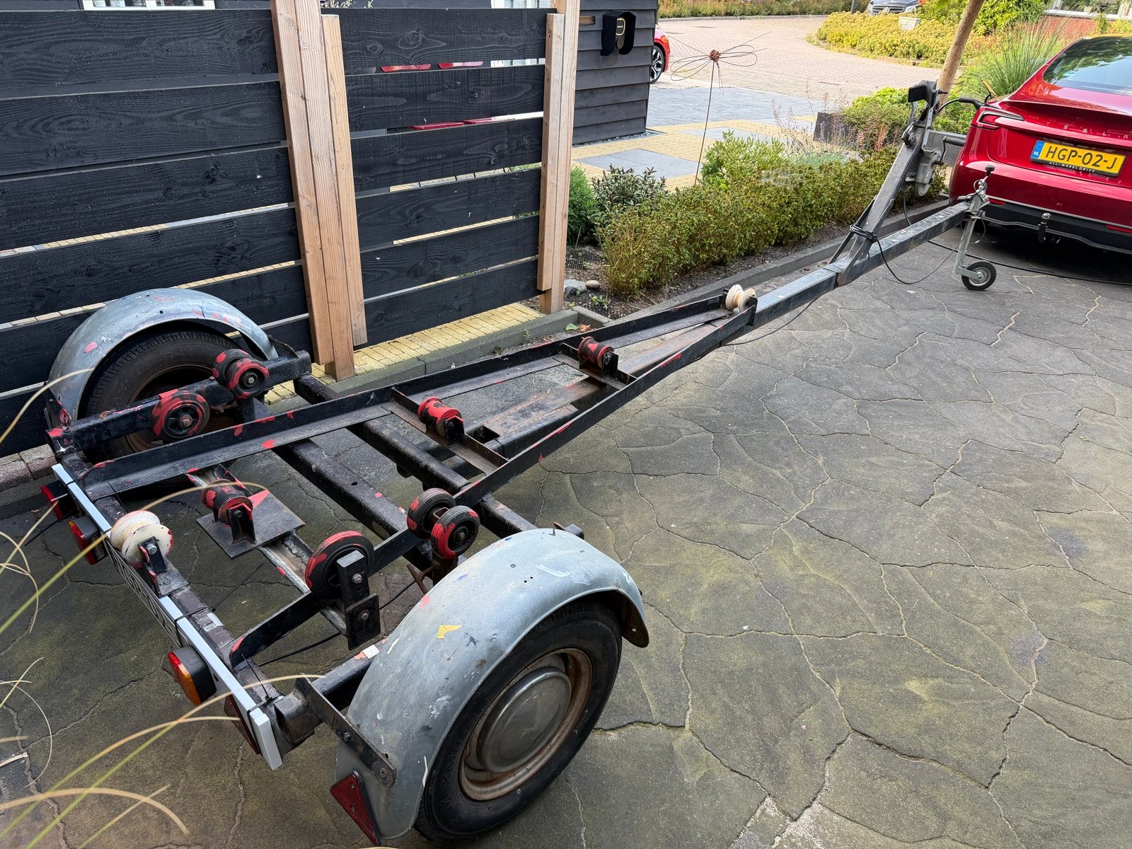 Boottrailer 6M met 1050kg as, wiellager defect, Ophalen, Minder dan 1500 kg, Gebruikt, Overige typen
