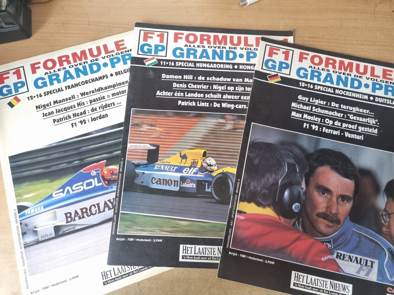 Formule 1 Grand Prix  auto blad 1992  3 stuks, Ophalen of Verzenden, 1980 tot heden, Tijdschrift