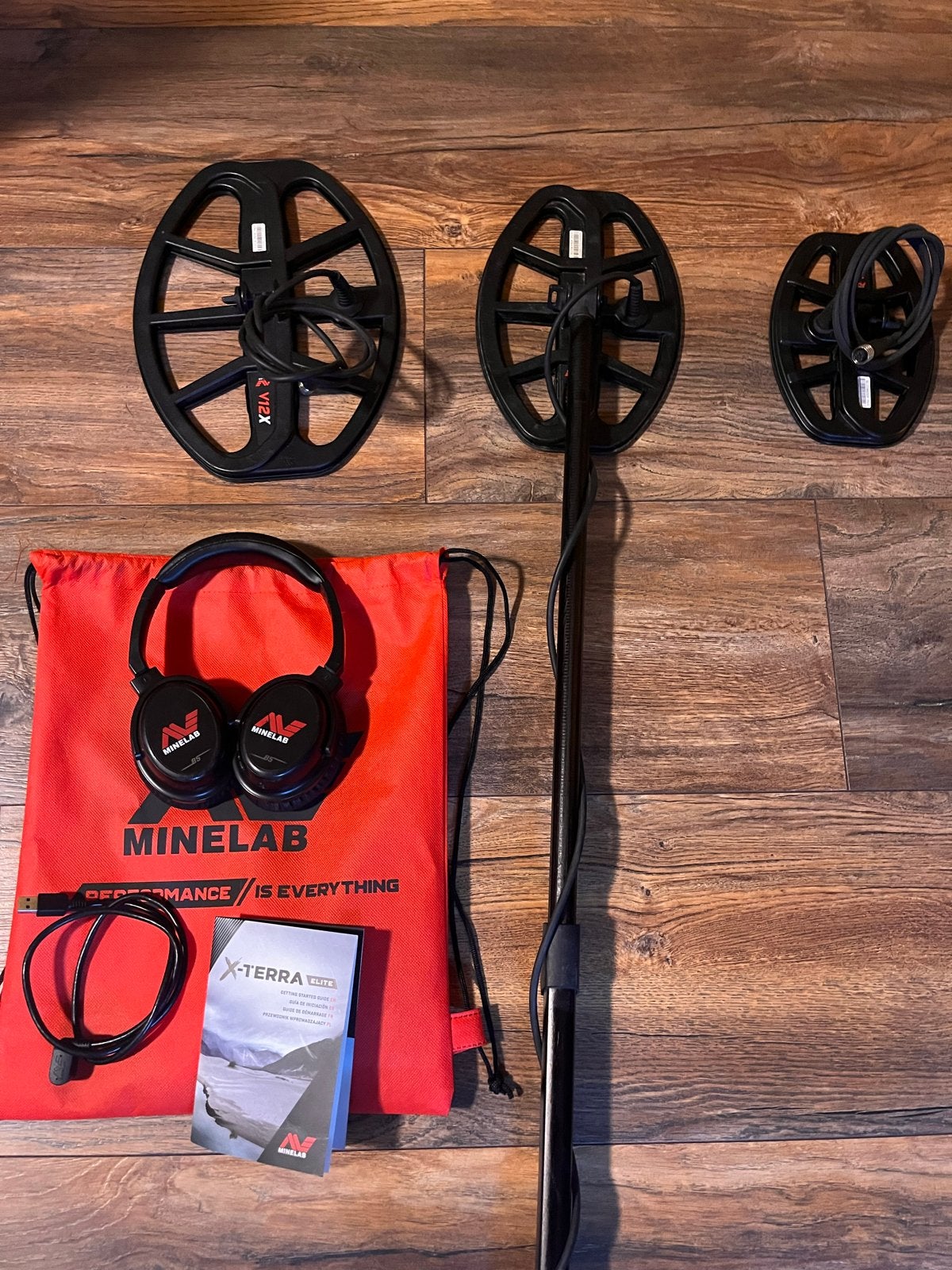 Minelab X-Terra Elite Metaaldetector met 3 zoekschijven, Ophalen, Meer dan 30 cm, Zo goed als nieuw, Minelab