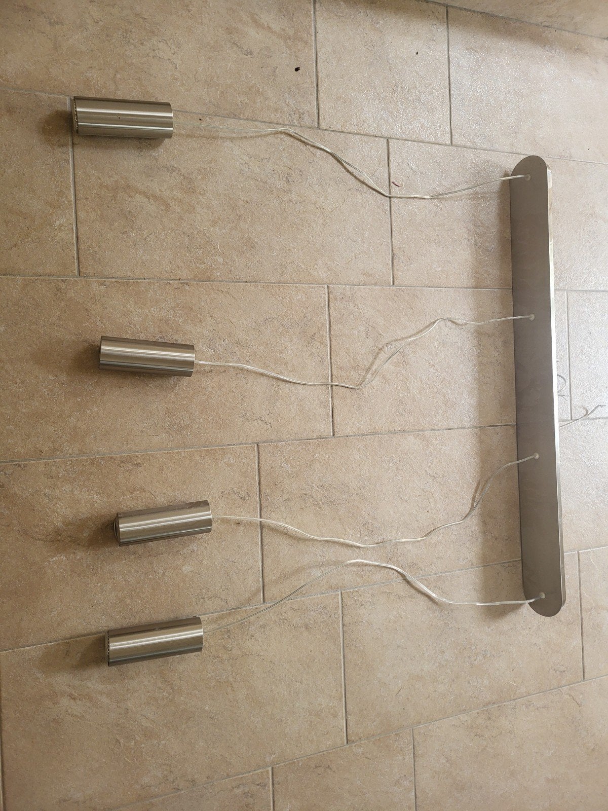 Massive dimbare hanglamp met 4 GU10 spots, Ophalen, Gebruikt, GU10, Metaal