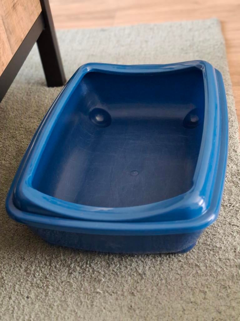 Blauwe kitten kattenbak, Ophalen of Verzenden, Gebruikt, Open