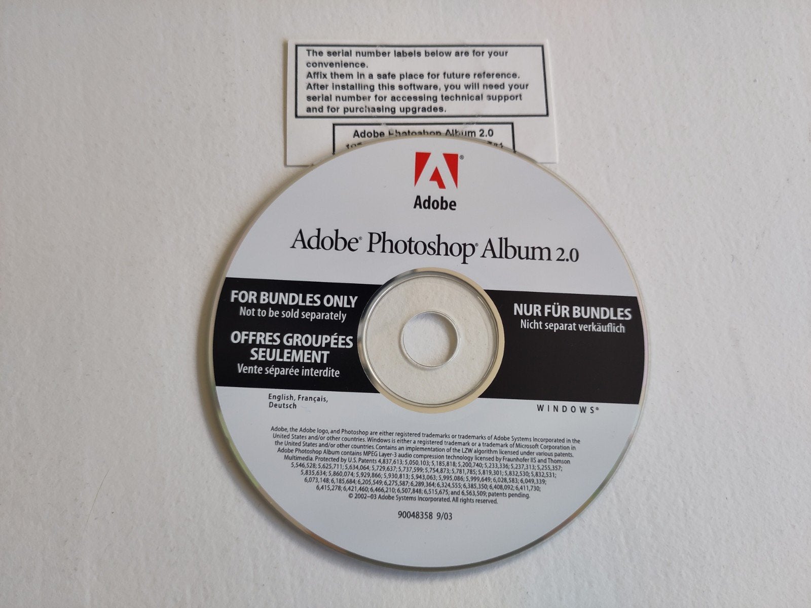 Adobe Photoshop Album 2.0 CD voor Windows, Computers en Software, Ophalen of Verzenden, Gebruikt, Windows