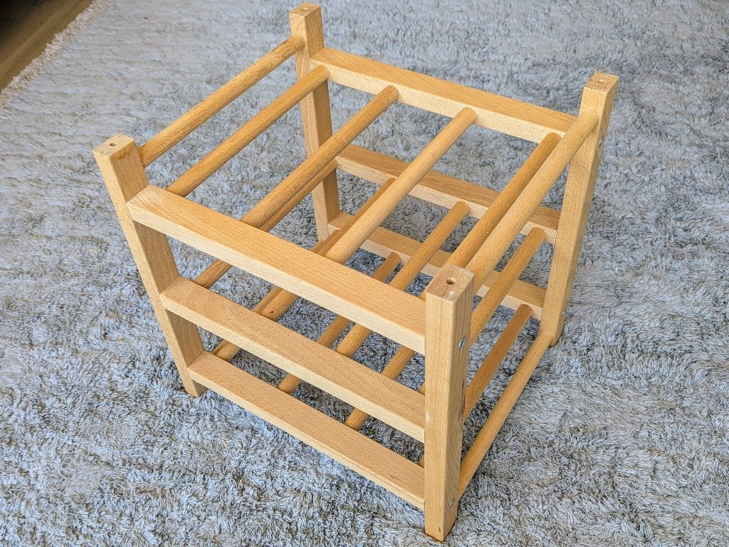 IKEA HUTTEN Wijnrek (Massief hout, voor 9 flessen), Ophalen, Zo goed als nieuw, Hout, 5 tot 15 flessen