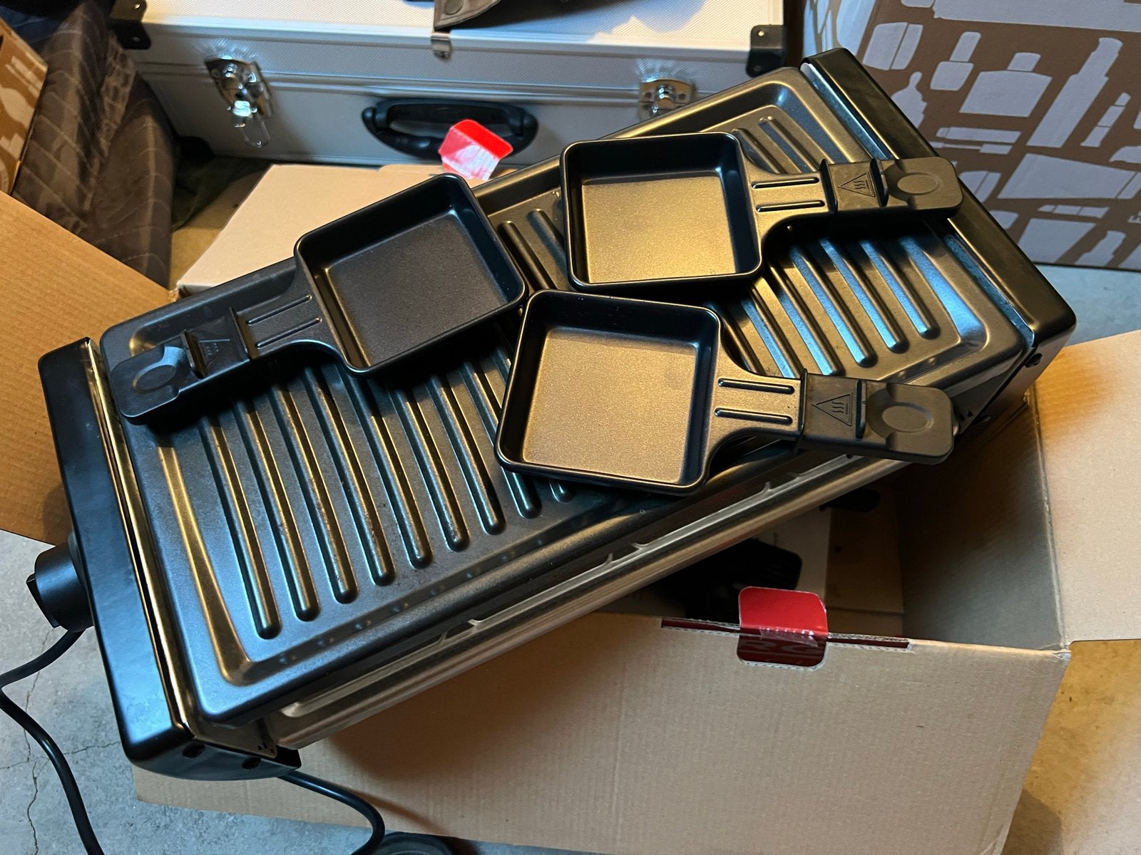 Bourgini Gourmetstel Raclette 8 personen - Zo goed als nieuw, Ophalen of Verzenden, Zo goed als nieuw, 8 personen of meer