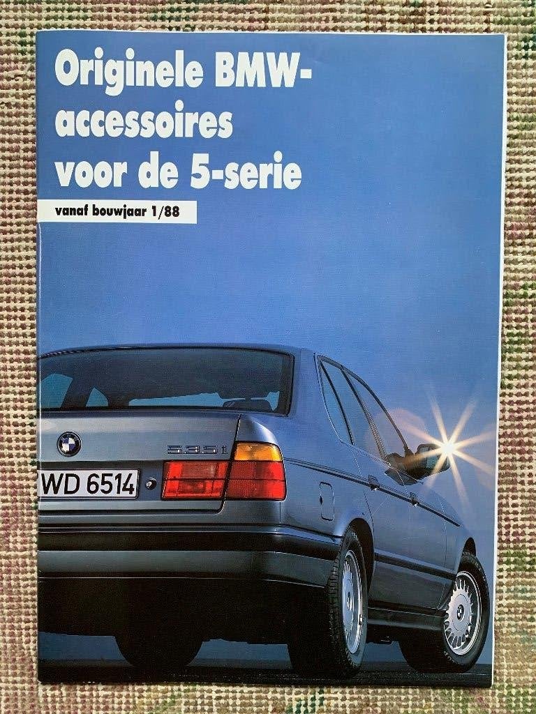 Accessoire brochure BMW 5-serie E34 1988 + prijslijst Nieuw!, Nieuw, Ophalen of Verzenden, BMW, BMW