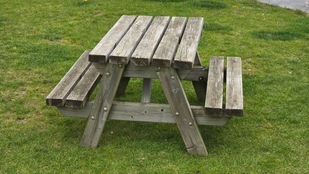 Houten picknicktafel voor kinderen - 89x102,5x54cm, Tuin en Terras, Picknicktafels, Gebruikt, Rechthoekig, Hout, Ophalen