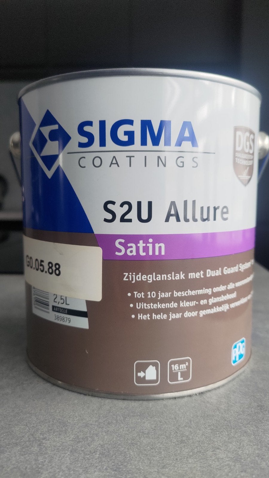 Sigma S2U Allure Satin 2,5 liter off-white, Wit, Nieuw, Ophalen of Verzenden, Lak