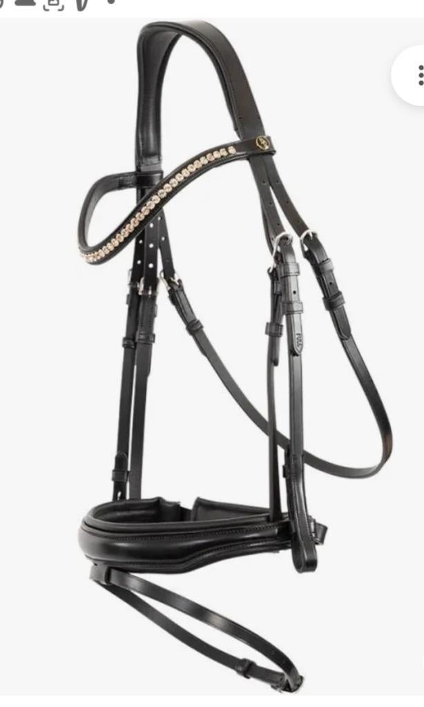 Prachtig hoofdstel BR - full - met mooie diamanten frontriem, Dieren en Toebehoren, Paarden en Pony's | Hoofdstellen en Tuigage