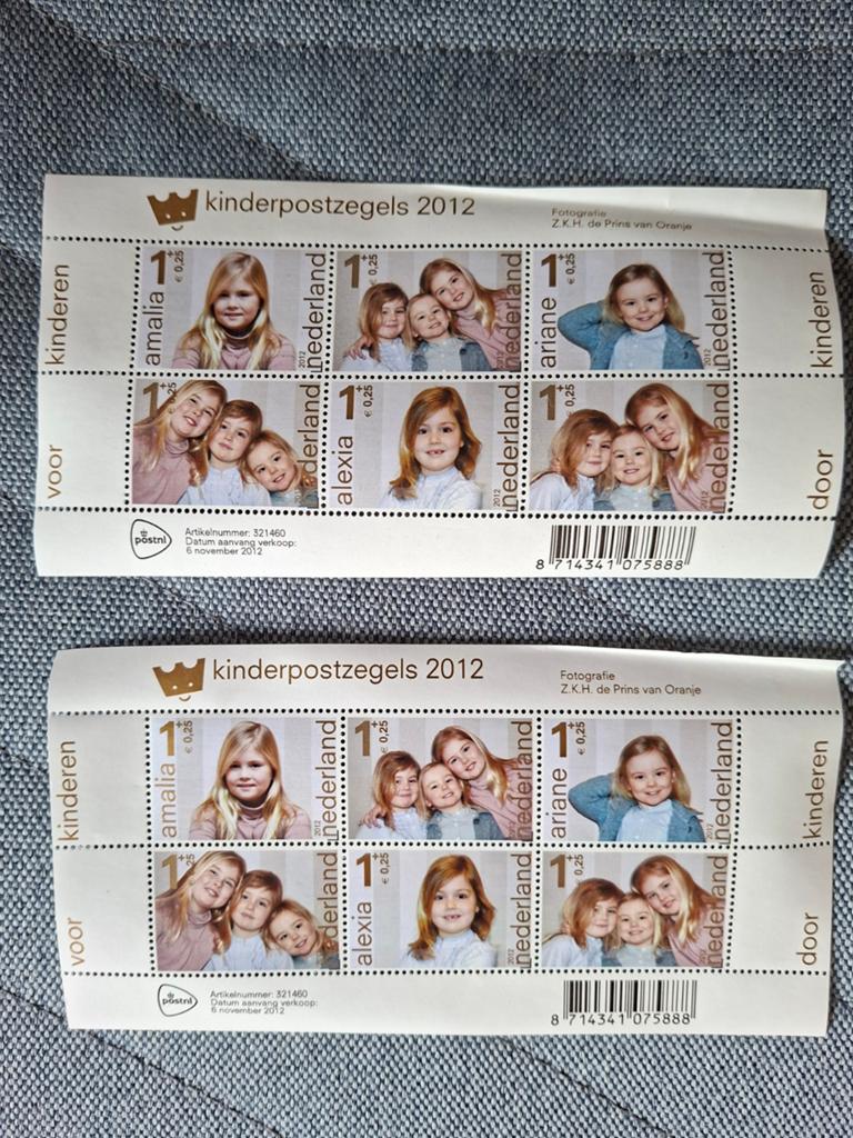 Kinderpostzegels 2012 - Prinses Amalia, Alexia, Ariane, Ophalen of Verzenden, Na 1940, Postfris