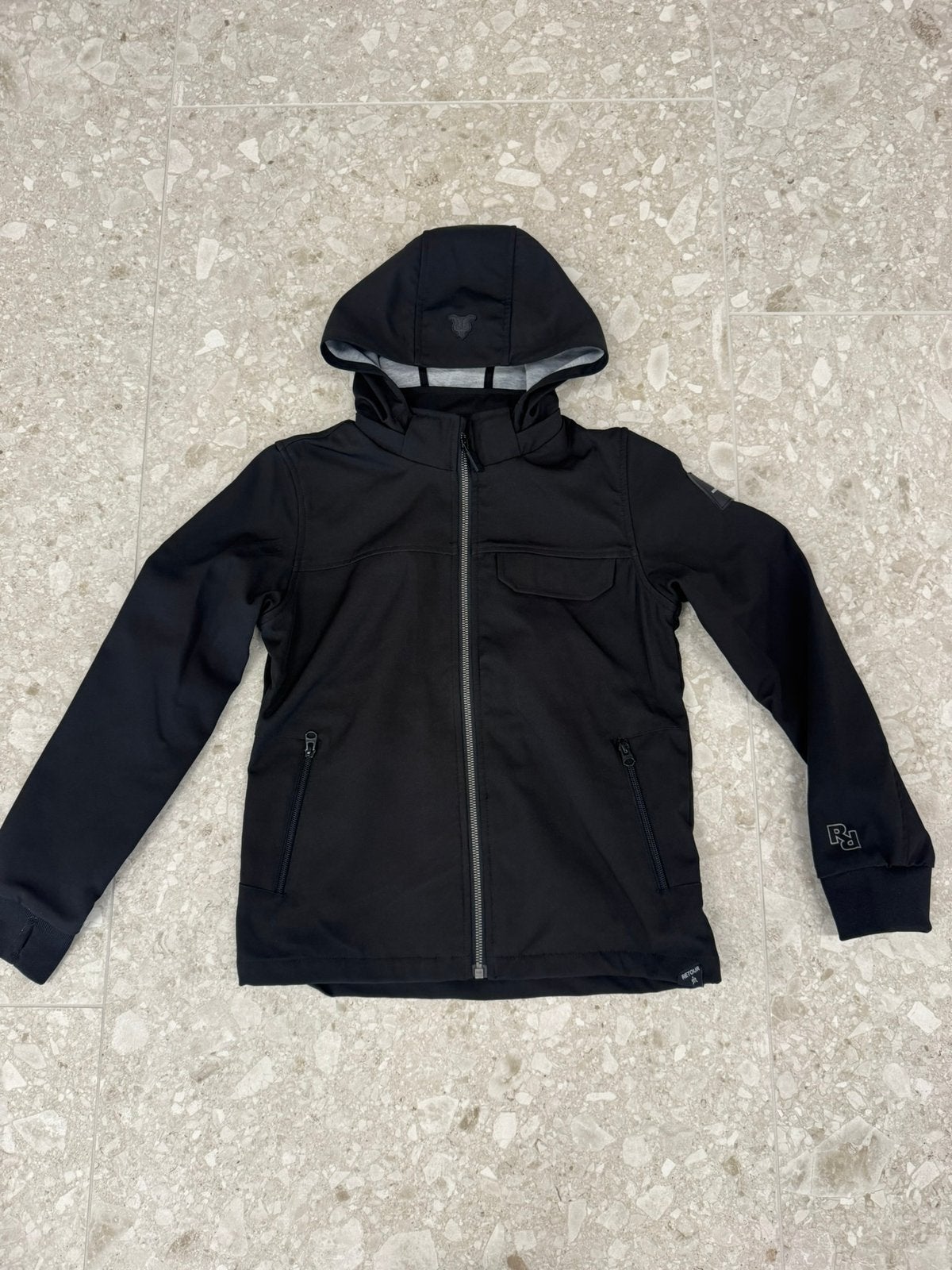 Kinder Retout jeans softshell zomerjas zwart maat 146 152, Ophalen of Verzenden, Zo goed als nieuw, Jongen, Jas
