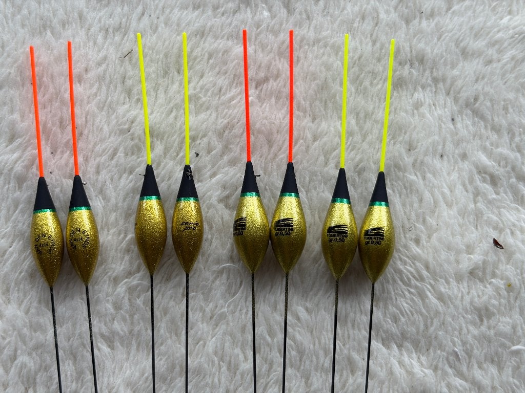 adv 172 / NIEUW serie 8 dobbers TUBERTINI, Ophalen of Verzenden, Nieuw, Dobber of Lood