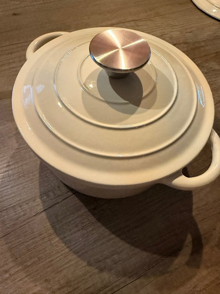 Nieuwe Gietijzeren Pan Wit - 20x9 cm, 2 Liter Inhoud, Huis en Inrichting, Nieuw, Ophalen of Verzenden, Onbekend, Braadpan