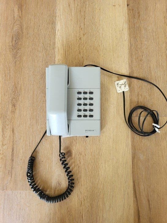 Vintage PTT Telecom druktoetstelefoon, Ophalen, Gebruikt
