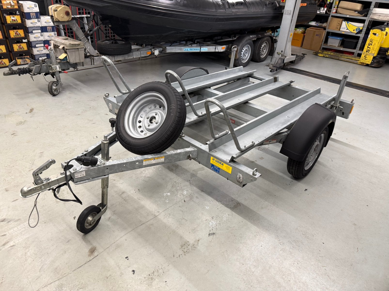 Te Huur️ Humbauer 750kg motor aanhangwagen, Aanhangwagen