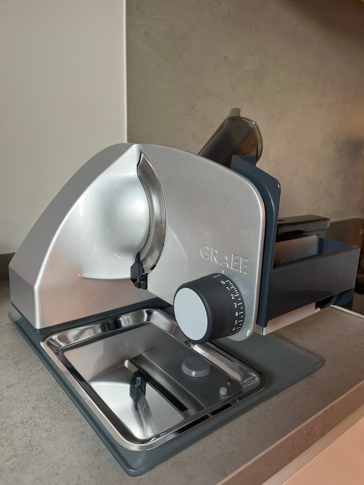 Graef Master M90 EU Vleeswarensnijder - Zo goed als nieuw, Ophalen, Zilver, Zo goed als nieuw, Metaal