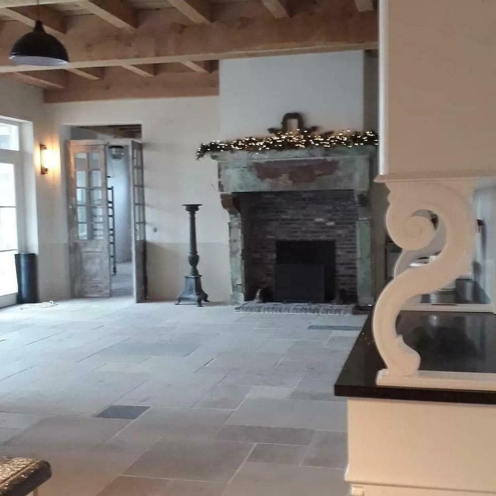 Echte Kalksteen bourgondische dallen VLOER Vloeren !!!, Ophalen of Verzenden, Nieuw, 75 m² of meer