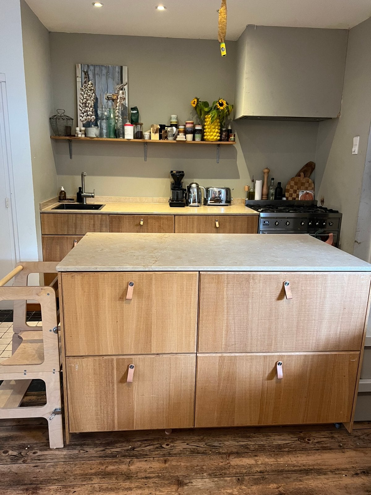 Ikea keuken met marmeren blad te koop, Ophalen, Overige typen, Graniet of Steen, Zo goed als nieuw