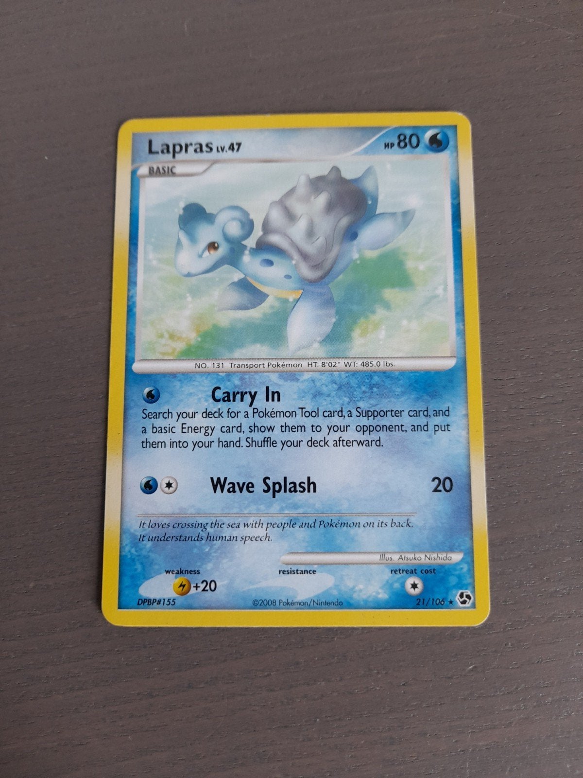 Great encounters 21/106 lapras, Ophalen of Verzenden, Gebruikt, Losse kaart