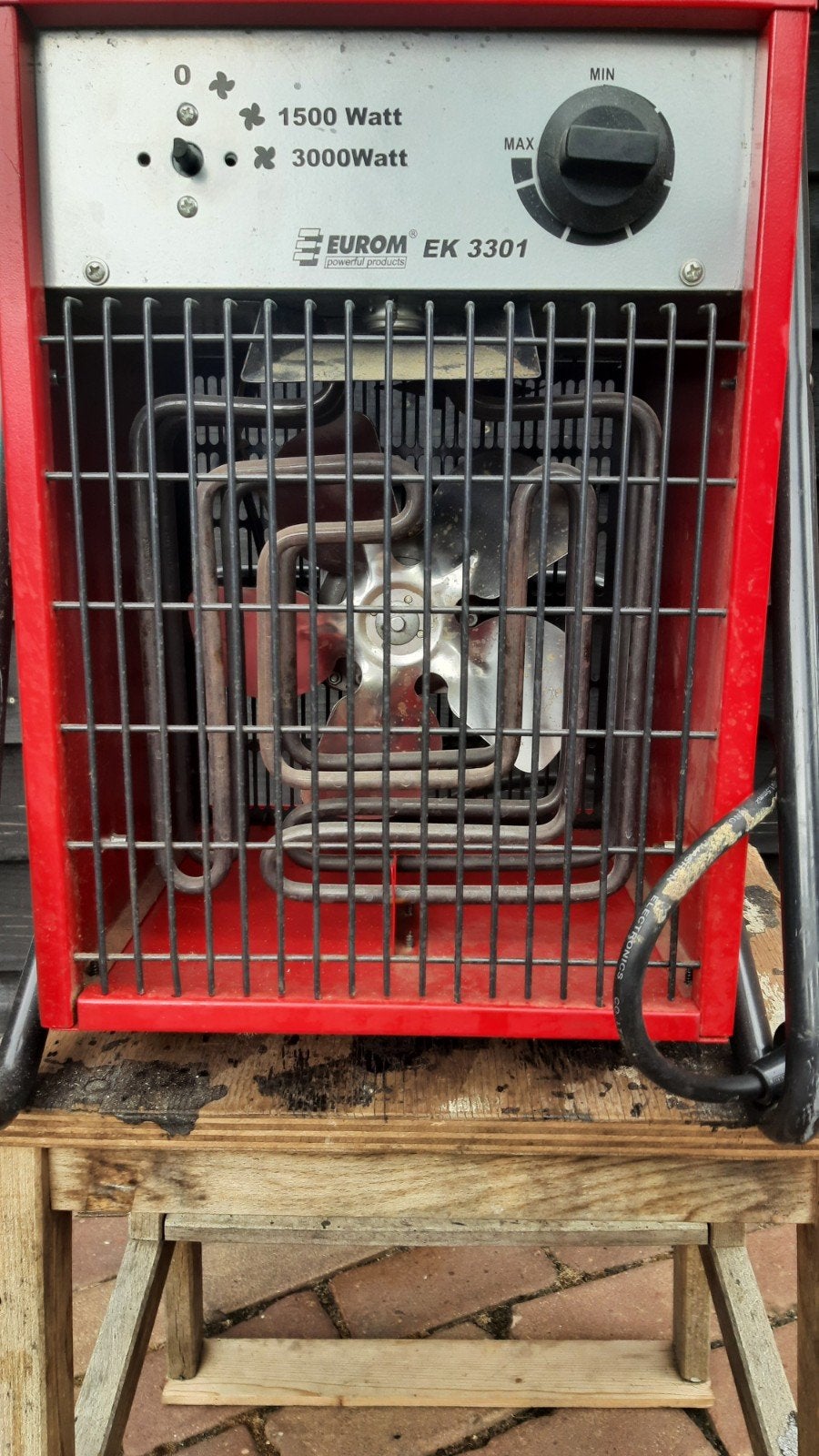 Eurom EK 3301 Elektrische Kachel - 3000 Watt, Ophalen, Gebruikt, 800 watt of meer, Kachel