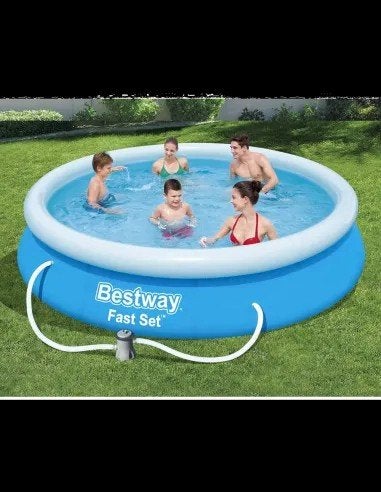 Bestway zwembad ø3 meter incl pomp en afdekzeil izgs, Ophalen, Minder dan 80 cm, Rond, 300 cm of meer
