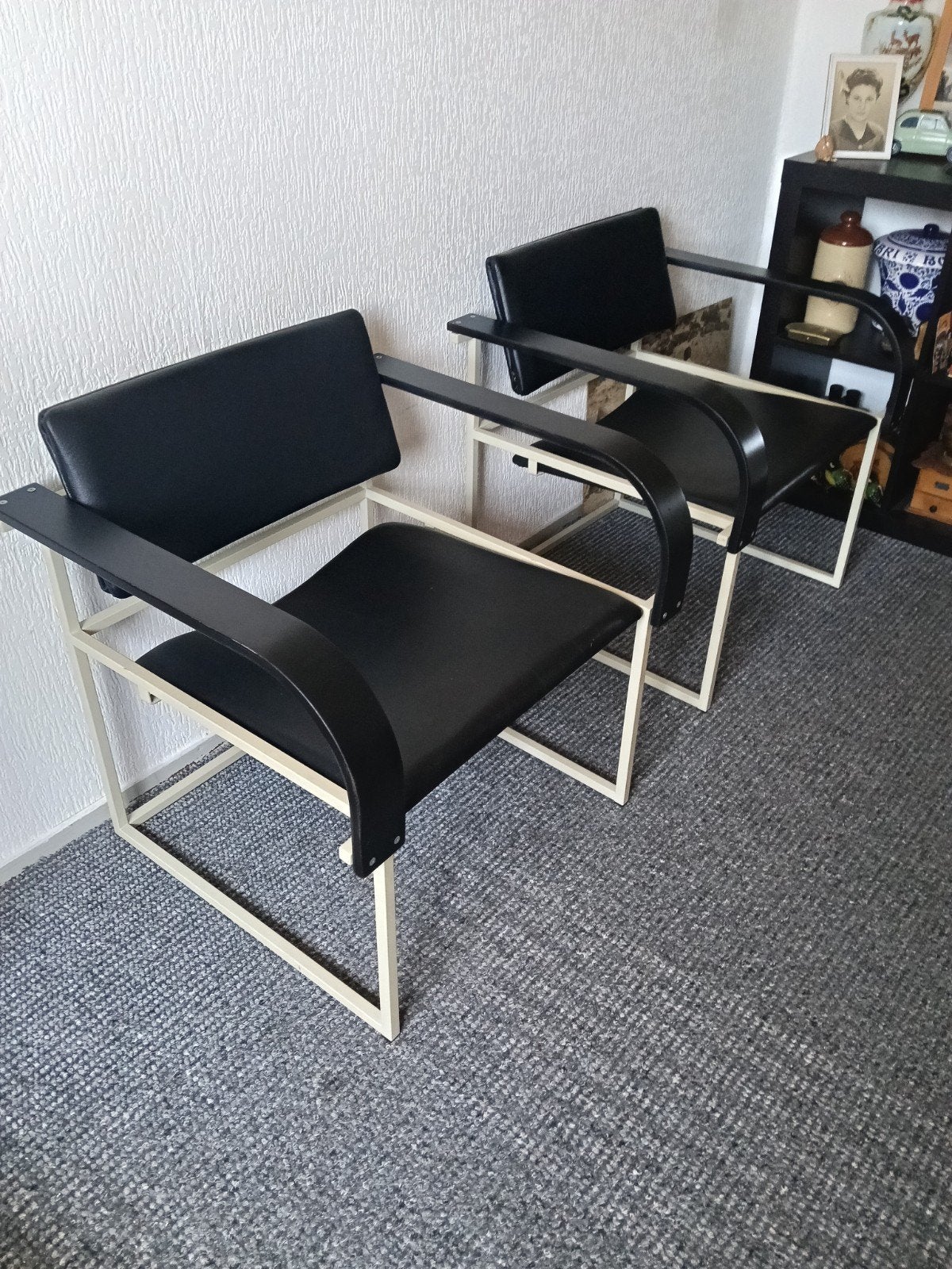 Pastoe fauteuils kubistisch 1980s, Huis en Inrichting, Stoelen, Ophalen of Verzenden, Twee
