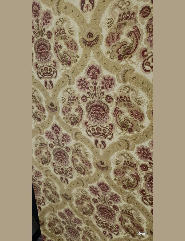 13987 barok vintage behang met kroontjes en goud chic swiet, Ophalen of Verzenden, Minder dan 10 m², Beige