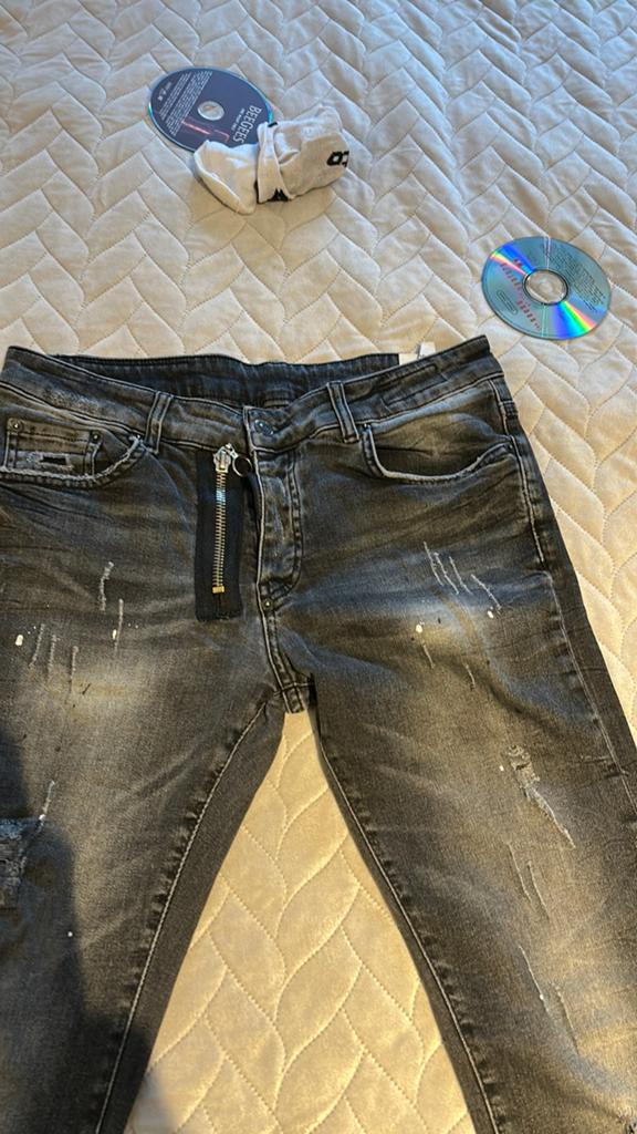 Dsquared2 Denim Jeans - Zwart met verfspatten, Ophalen of Verzenden, Gedragen, Zwart, W32 (confectie 46) of kleiner