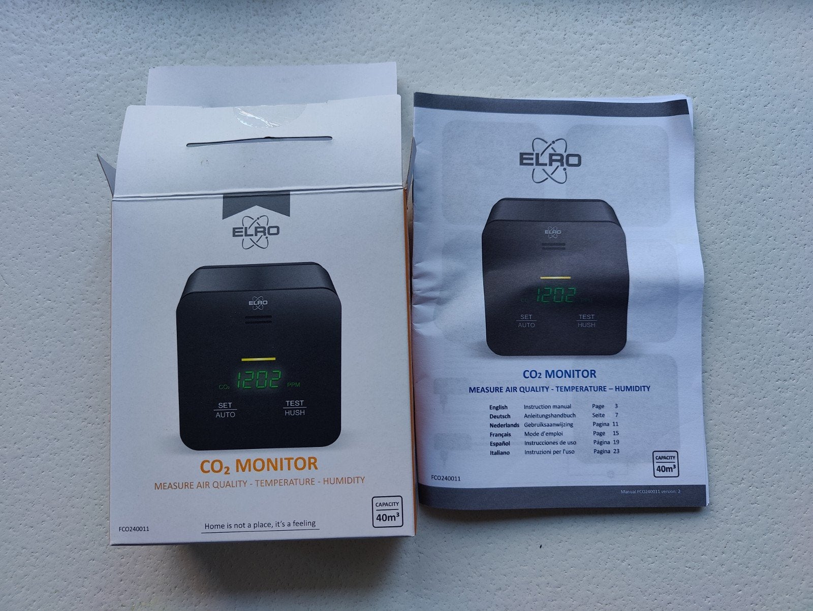 CO2 Monitor met Temperatuur- en Luchtvochtigheidsmeting, Ophalen of Verzenden, Zo goed als nieuw