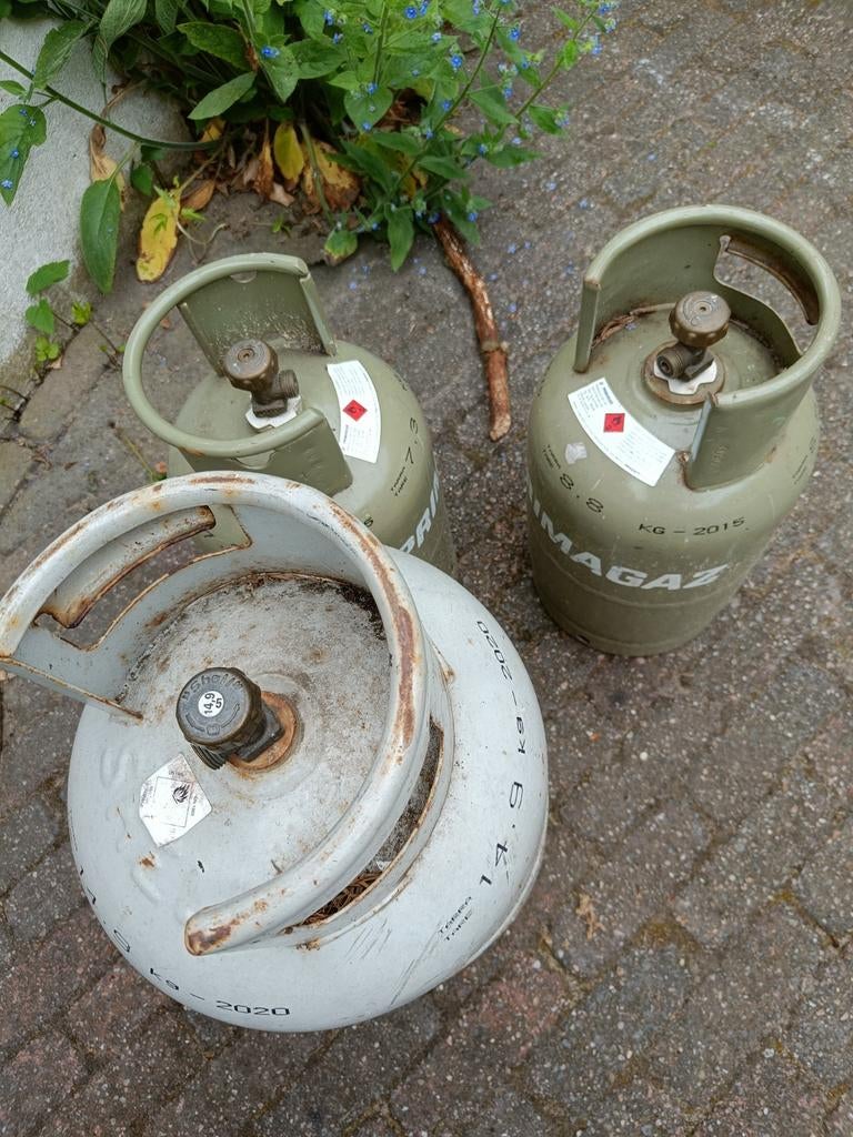 Primagaz gasflessen - 2x 8.8kg, 1x 14.9kg (leeg), Ophalen, Gebruikt, Primagaz