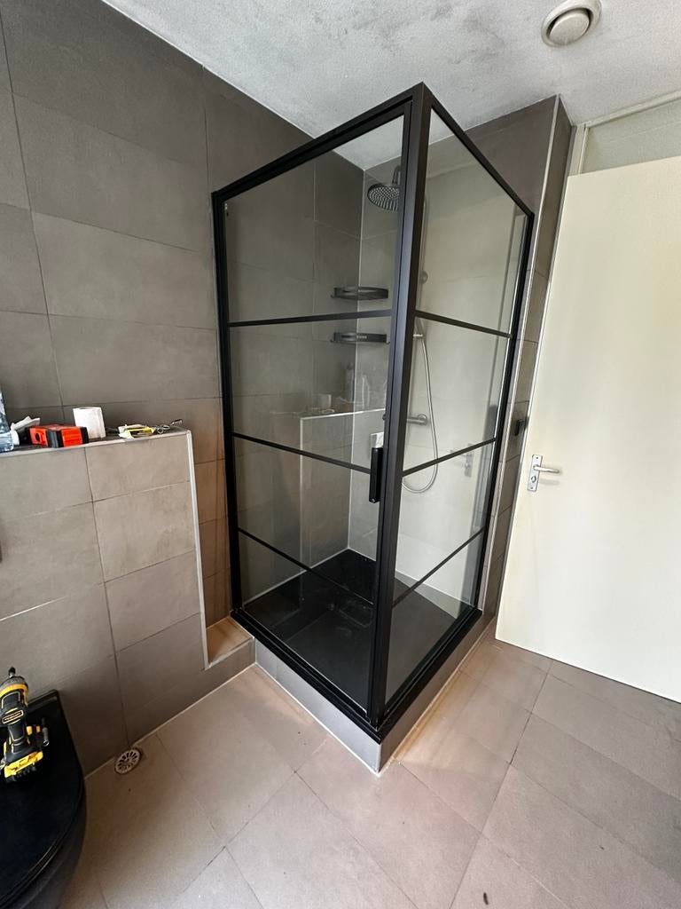 Douche cabine zwart, Ophalen, Zo goed als nieuw