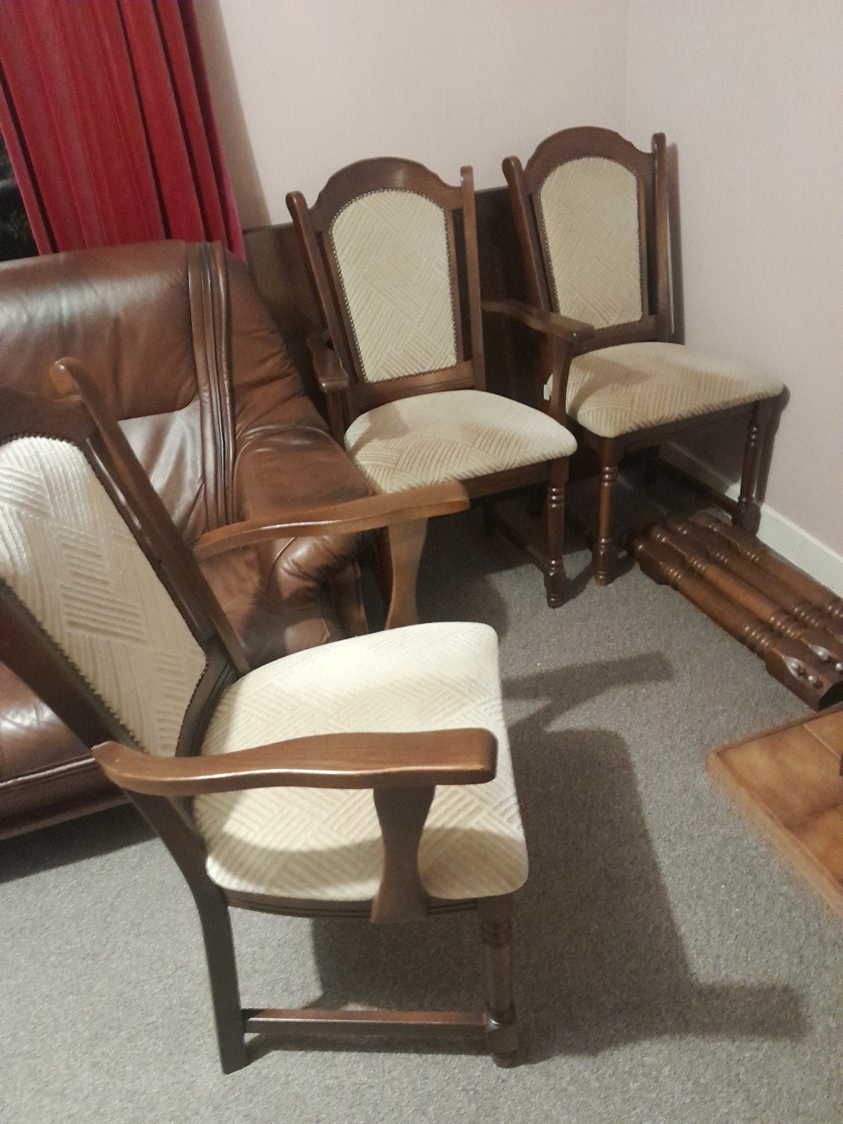 eiken stoelen, eetkamer stoelen. 6stuks., Ophalen
