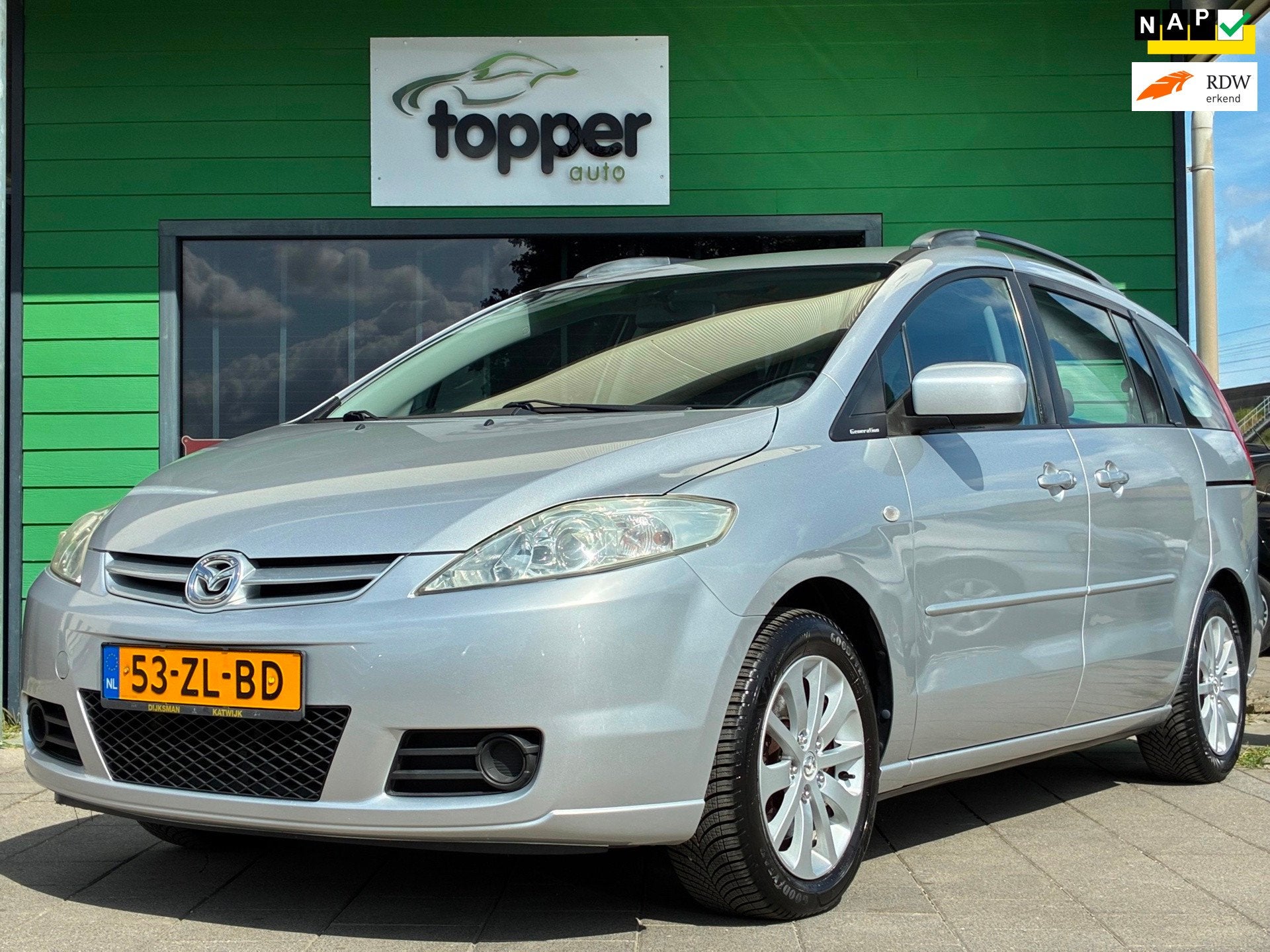 Mazda 5 1.8 Touring|7.pers|1e Eigenaar|CruiseControl|Climatr, Auto's, Gebruikt, 1370 kg, 4 cilinders, Origineel Nederlands