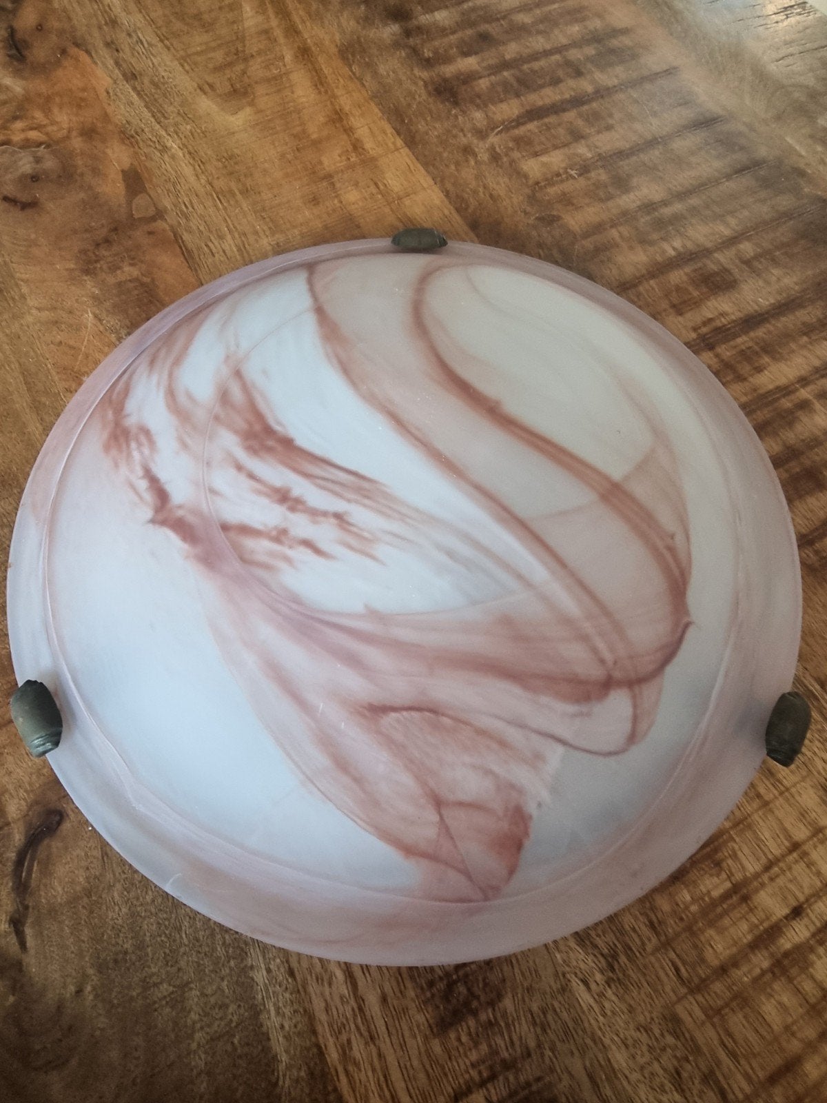 Kwantum Plafondlamp met Marmerlook Glas, Ophalen of Verzenden, Gebruikt, Glas, Modern, Marmerlook