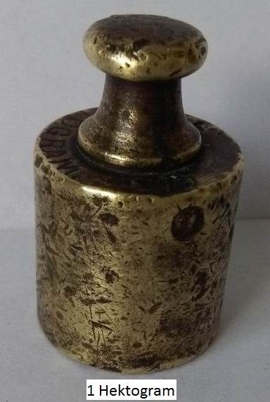 Knopgewicht 1 Hektogram, Ophalen of Verzenden
