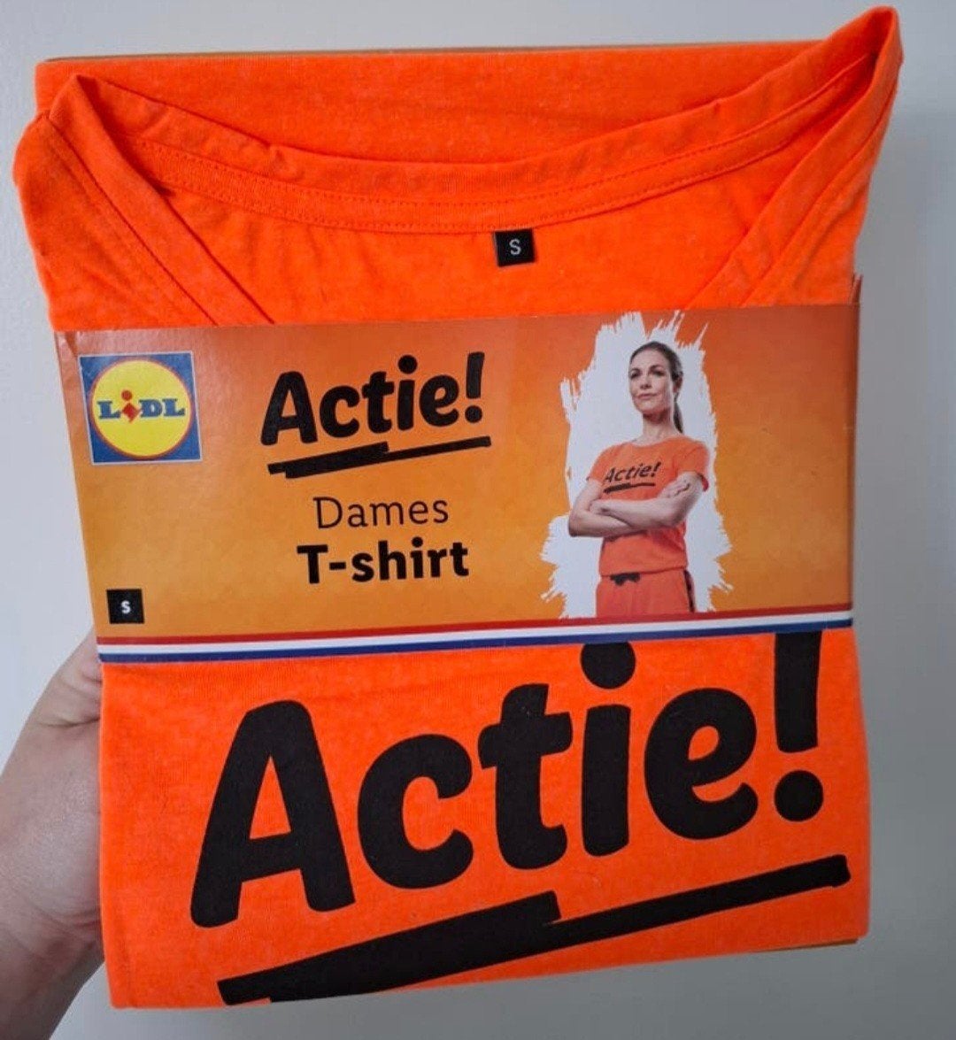 Wk oranje actie dames voetbal t-shirt Nieuw!, Maat 38/40 (M), Oranje, Ophalen of Verzenden, Zo goed als nieuw