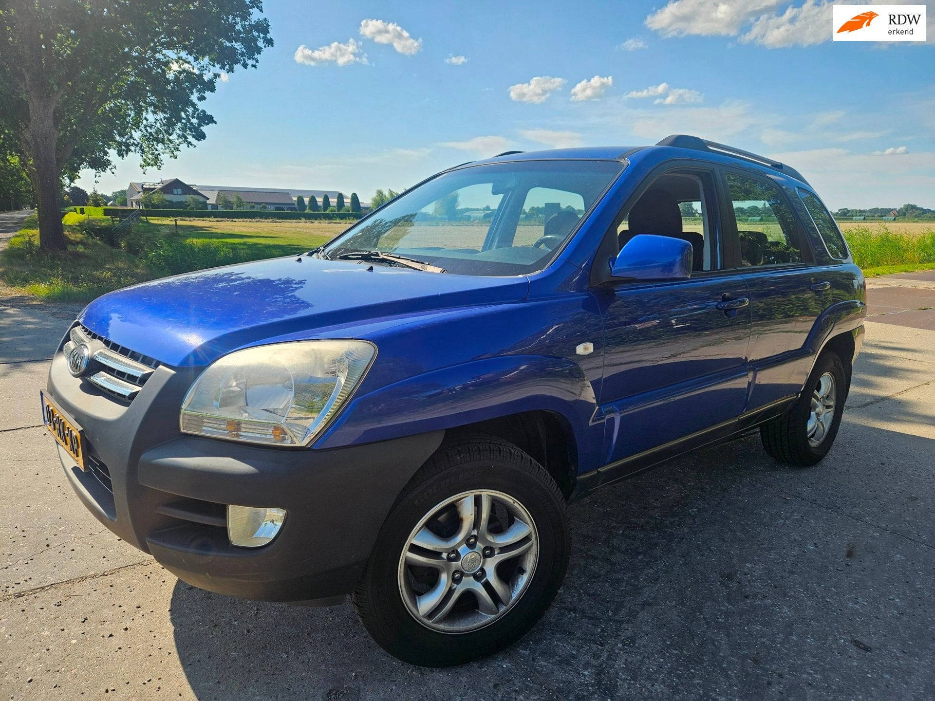 Kia Sportage 2.0 CVVT Comfort/ airco/ bj 2005/ EXPORT!, 1442 kg, Gebruikt, 4 cilinders, Blauw