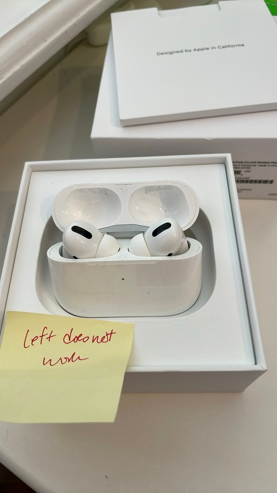 Apple AirPods Pro (linker werkt niet), In-ear, Bluetooth, Ophalen of Verzenden, Wit