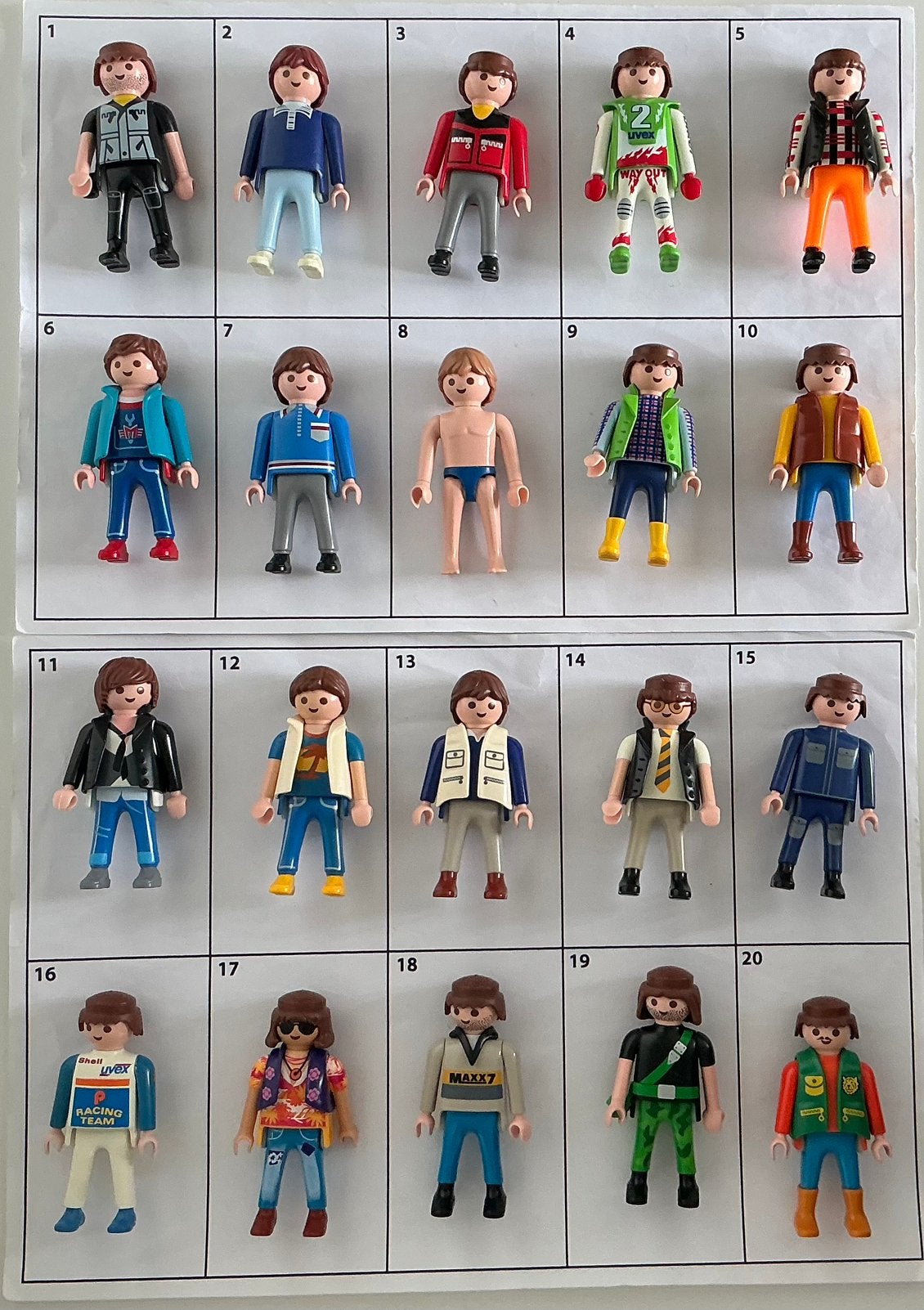 Playmobil mannen bruin haar (F), Ophalen of Verzenden, Gebruikt, Losse onderdelen, Figuren