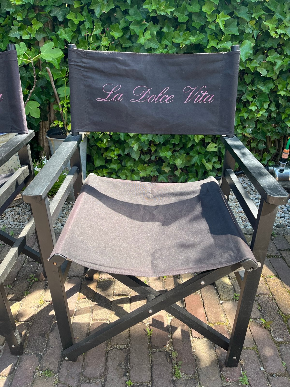 Set van 2 regisseursstoelen Riviera Maison , la Dolce Vita., Ophalen, Gebruikt, Twee, Zwart