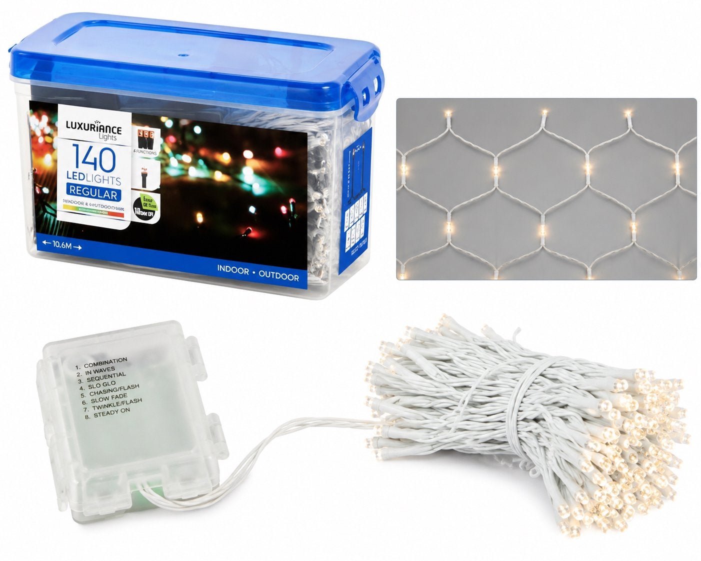 Luxuriance 140 LED Netverlichting Warm Wit 10,6m, Verzenden, Nieuw