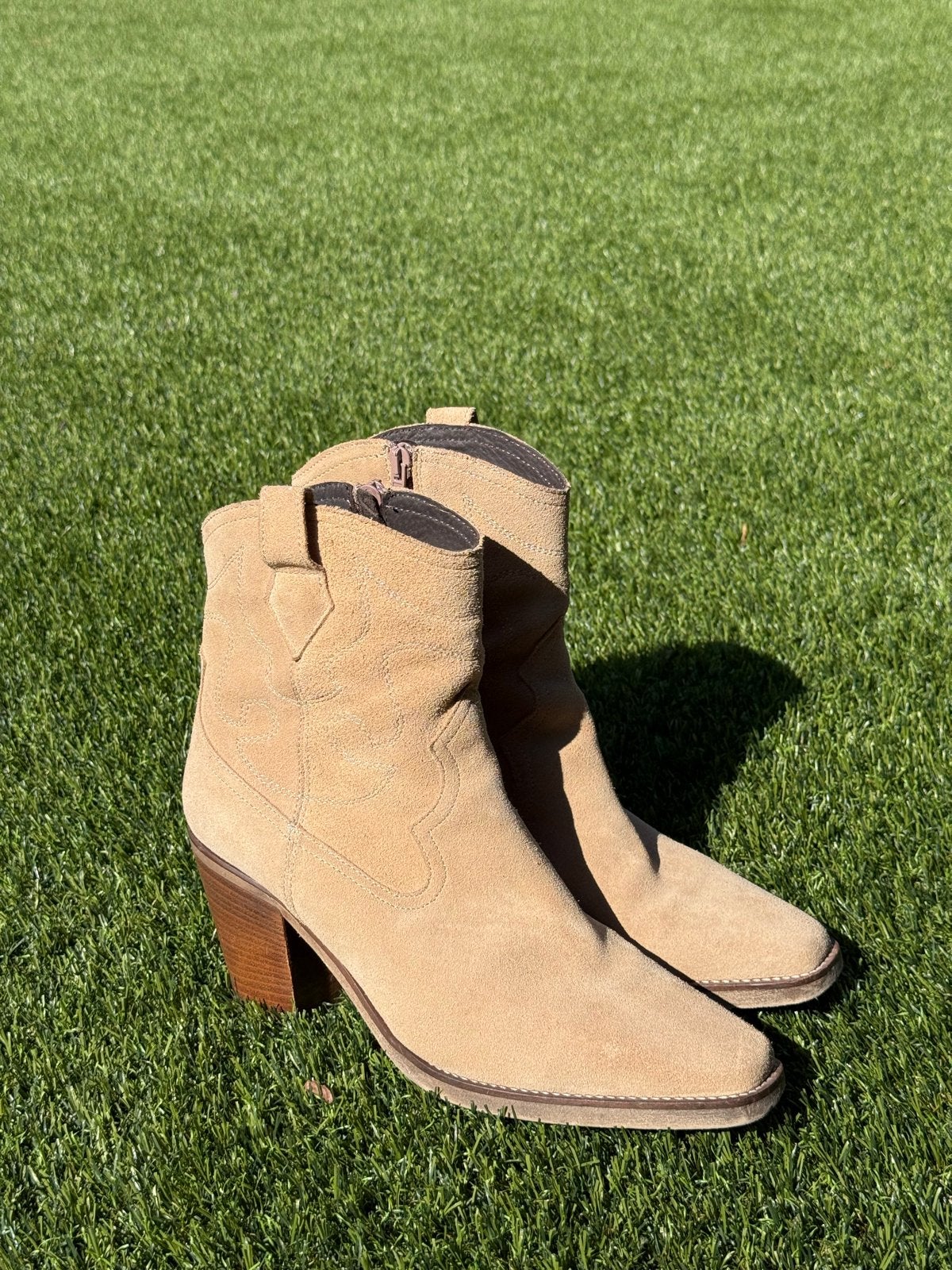 Cowboylaarzen in beige - maat 41, Ophalen of Verzenden, Zo goed als nieuw, Beige, Lage of Enkellaarzen