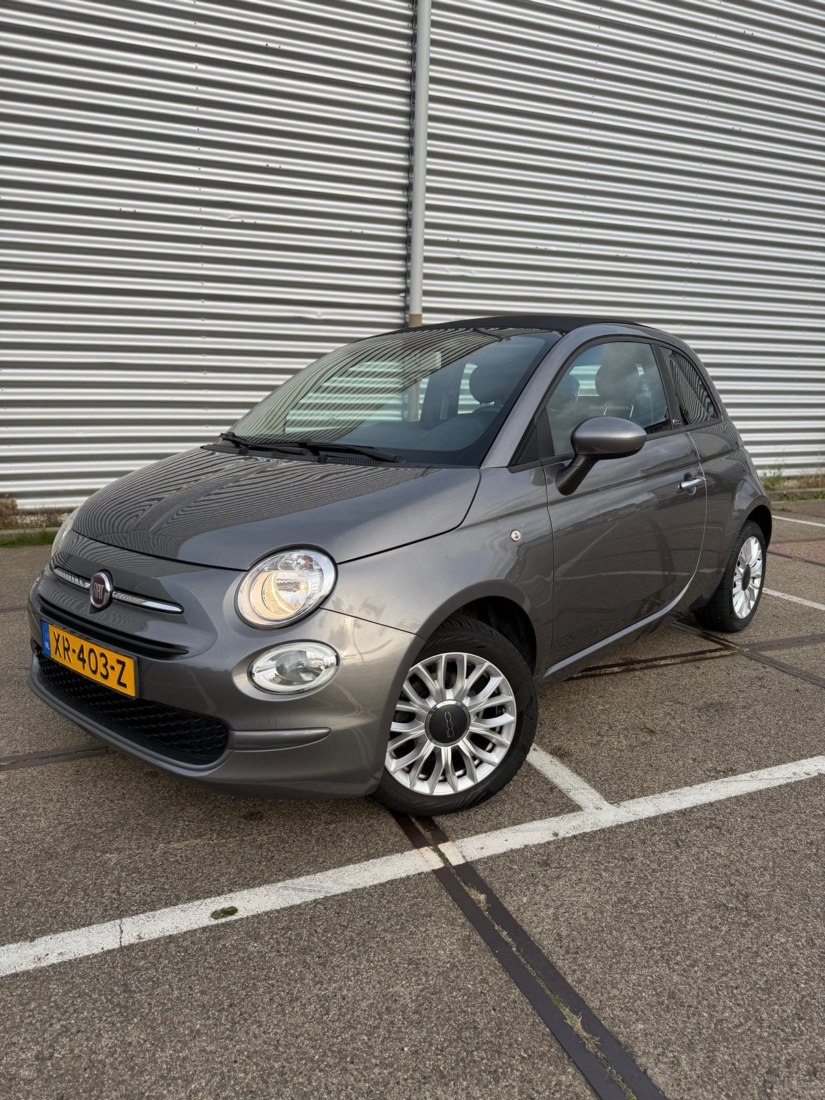 Fiat 500C 0.9 80pk Turbo Twinair 2019 Grijs, 31 €/maand, Cabriolet, Origineel Nederlands, Handgeschakeld