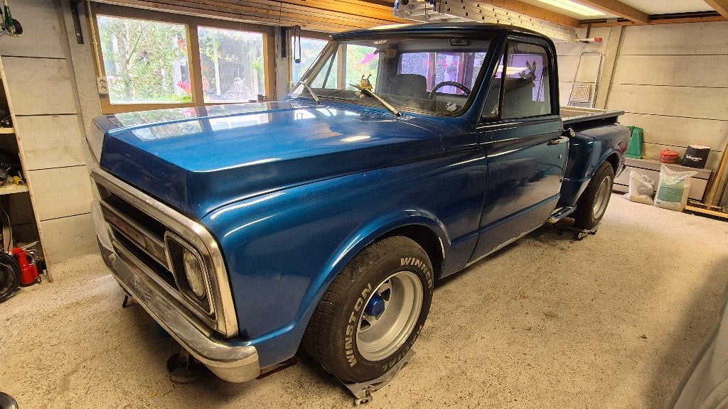 Chevrolet C10 Step-side Short Bed 5.0 V8 Bj1969, Auto's, Automaat, 5000 cc, Chevrolet, Blauw