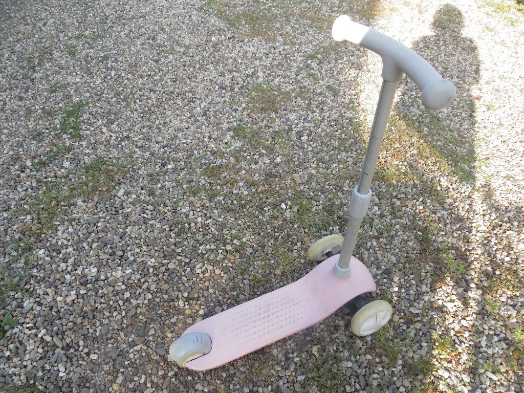 roze mitu driewiels kinder step  max 50 kg 3-6 jaar, Ophalen of Verzenden, Gebruikt, Overige typen