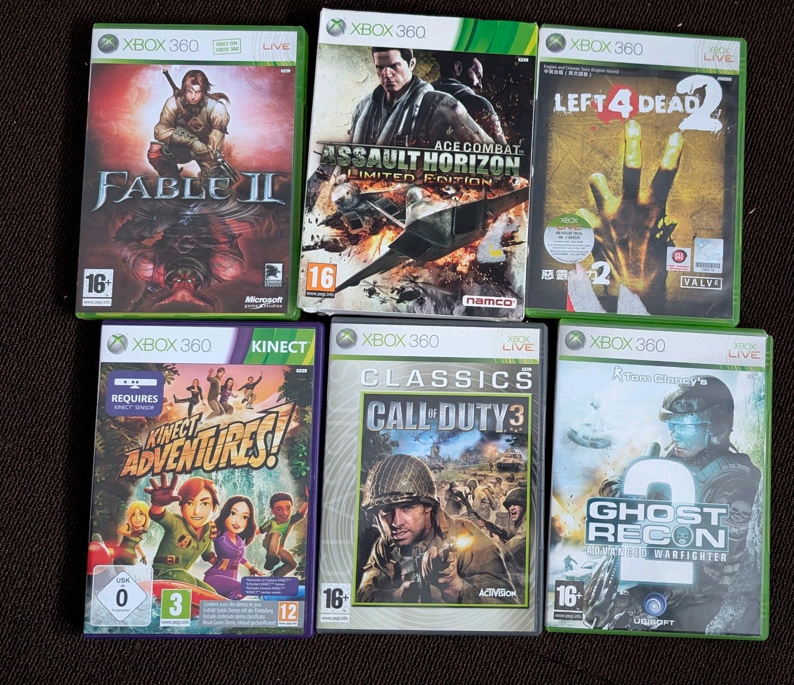 Set van 6 Xbox 360 Games - CIB incl. Boekjes!, Spelcomputers en Games, 1 speler, Ophalen of Verzenden, Zo goed als nieuw, Overige genres